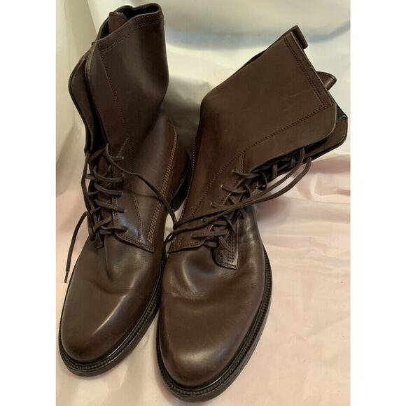 Hugo Boss 42 50137749 14 Brown Leather Boot - Size 42, - Picture 1 of 12